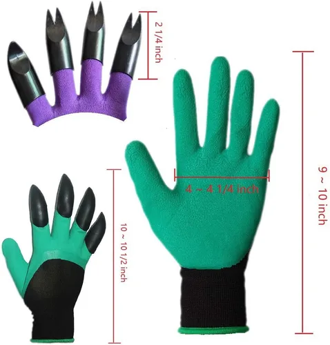 Miniatura 3 de DCCPAA Guantes de Jardín con Garras, Guantes de Jardinería con Garras para Escabar, Plantar, Desmalezar, Sembrar - Impermeables para Hombres