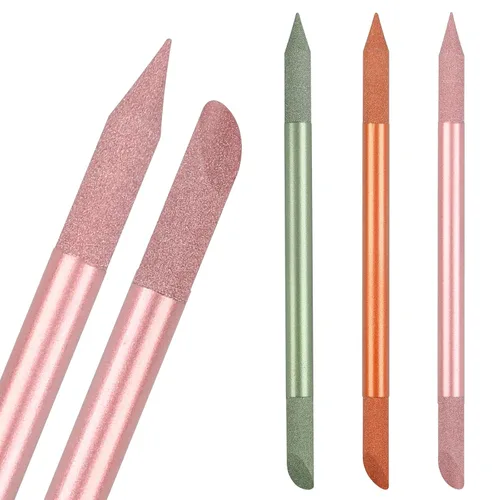 Miniatura 9 de 4 empujadores de cutículas de vidrio, palito de manicura de doble extremo, lima de vidrio para cutículas de cristal, removedor de cutículas