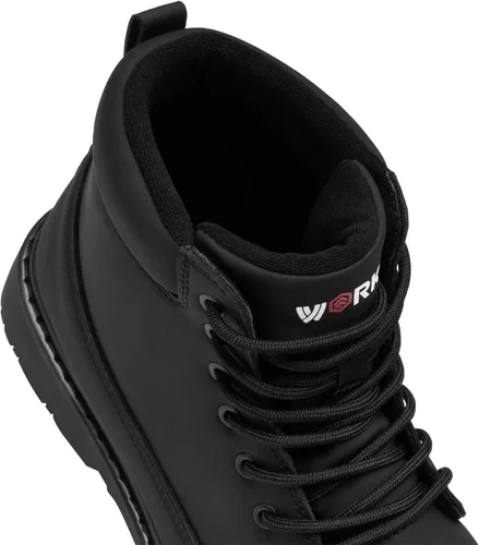 Miniatura 4 de LARNMERN Botas de trabajo con punta suave para hombre, impermeables, antideslizantes, para senderismo, tácticas, para motocicleta, botas Chukka de 6