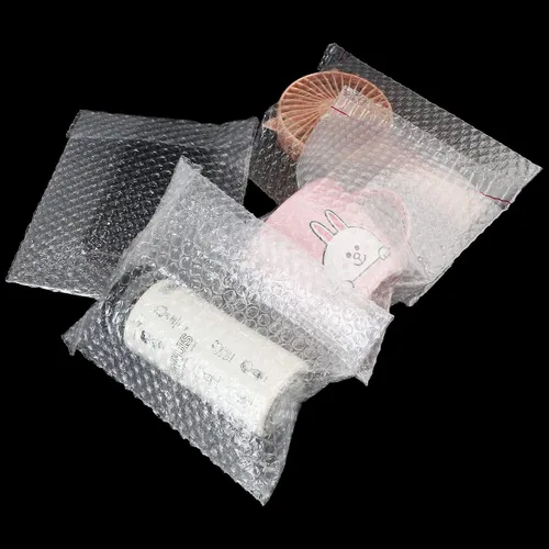 Miniatura 6 de 100 bolsas de burbujas transparentes de 7 x 8-1/4 pulgadas, bolsas de burbujas autoadhesivas de doble pared para embalaje, mudanza, envío, correo