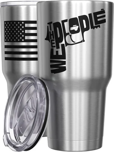 Miniatura 53 de We The People Holsters - Momma Bear - Vaso de café - Taza de viaje de café con bandera americana - Vaso grabado - Vaso termo doble - 30 onzas