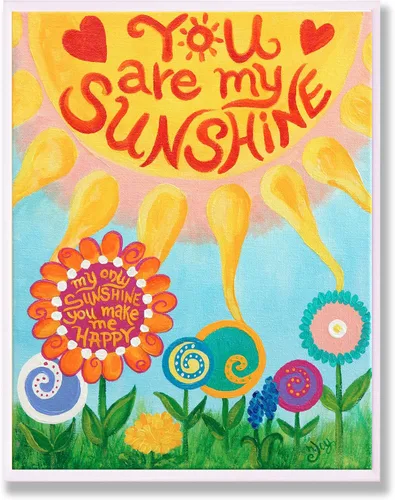 Stupell Industries Placa de pared You are My Sunshine, 13 x 19 pulgadas, diseño por artista nJoyArt