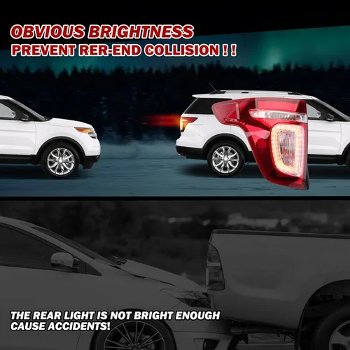 Miniatura 6 de Luz trasera lámpara de freno trasero para Ford Explorer 2011 2012 2013 2014 2015 (lado izquierdo del conductor)