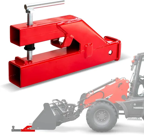 Enganche de Cubo para Tractor, EBESTTECH 1PC Receptor de Enganche de Remolque Tipo Abrazadera Adaptador de Montaje de Bola de 2" Compatible con Cubo
