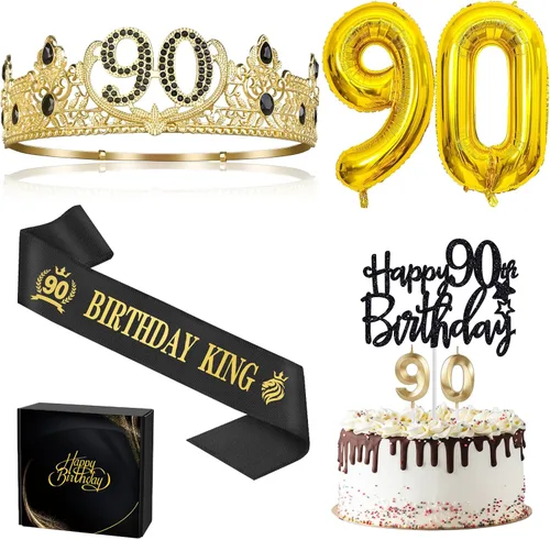 Miniatura 33 de Regalos de cumpleaños número 17 para niño, decoraciones de cumpleaños número 17 para niños, suministros de decoración de fiesta, incluyendo corona