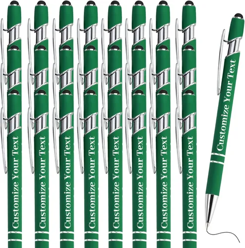 Miniatura 58 de Hasta 500 bolígrafos personalizados a granel con lápiz capacitivo, grabado, juego de bolígrafos con tu nombre, texto para mujeres de negocios
