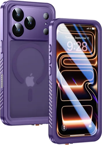 Miniatura 9 de Lanhiem Funda Magnética para iPhone 17 Pro de Privacidad, Funda Impermeable a Prueba de Polvo, [Protector de Pantalla Antiespía Integrado]
