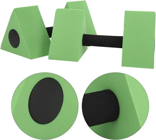 Miniatura 9 de Juego de mancuernas de agua para piscina, equipo aeróbico acuático, mancuernas triangulares, pesas de peso de agua EVA, para adultos y niños,
