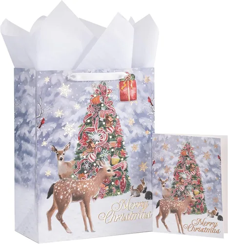 Miniatura 12 de LeZakaa Bolsa de Regalo Holográfica para Niños, Niños y Niñas, Sombrero de Bruja de Calabaza Malvada de Arcoíris en Diseño Negro con Papel de Seda
