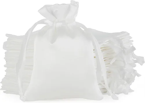 Miniatura 17 de Bolsas de regalo pequeñas de satén negro, 30 unidades de 3 x 4 con cordón, para aula de niños, boda, cumpleaños, graduación, recuerdos de fiesta
