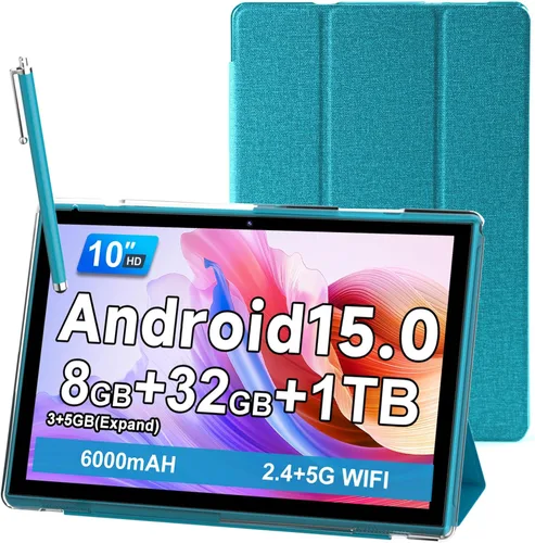 Miniatura 8 de Tableta de 10 pulgadas con estuche Stylus, tabletas Android 15 8 GB RAM 32 GB ROM compatible con 1 TB expandir, tableta de 10.1 pulgadas, incluye