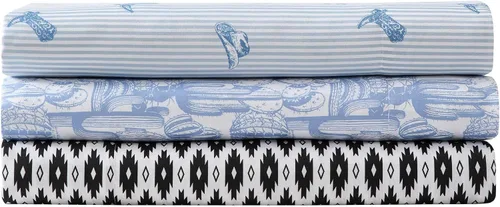 Miniatura 6 de Wrangler - Juego de sábanas tamaño twin, ropa de cama ultrasuave y resistente a las arrugas para comodidad durante todo el año, bolsillos profundos