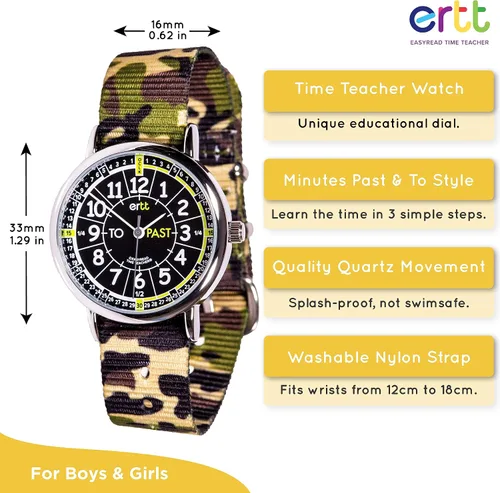 Miniatura 2 de EasyRead Time Teacher Kids Watch - Girls & Boys Watches for Kids - Analog Teaching Watch for Kids - Learn to Tell The Time Childrens Watch - 3 Step