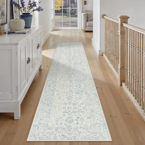 Miniatura 103 de PureCozy Alfombra de área beige de 2 x 3 pulgadas, lavable, vintage, pequeña, para entrada, cocina, suave, retro, floral, de pelo bajo, tapete