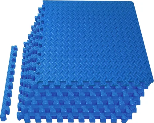 Miniatura 12 de Mat Block - Esterillas de piso de EVA para ejercicio: Tapetes de espuma interconectados de alto rendimiento - 6 baldosas (Área: 24 pies cuadrados)