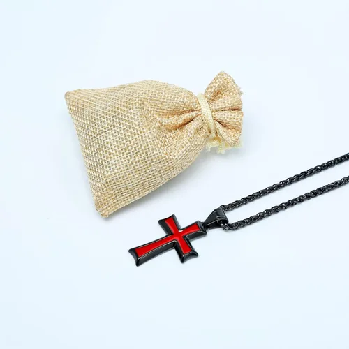 Miniatura 6 de HZMAN collar con colgante de cruz en acero inoxidable para hombres con cadena