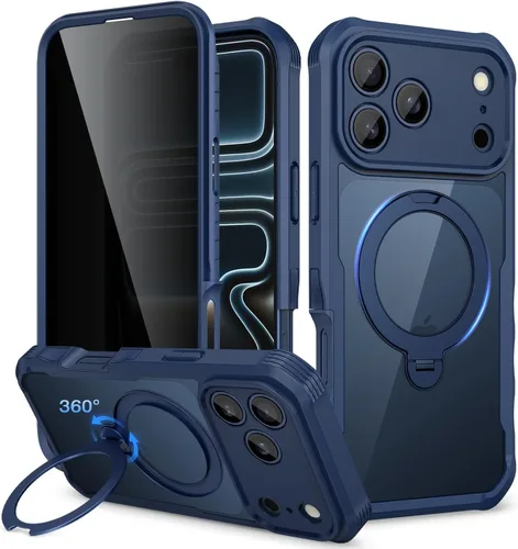 Miniatura 45 de CENHUFO Funda de privacidad para iPhone 11 Pro, funda de cuerpo completo con protector de pantalla de privacidad de vidrio templado 9H integrado