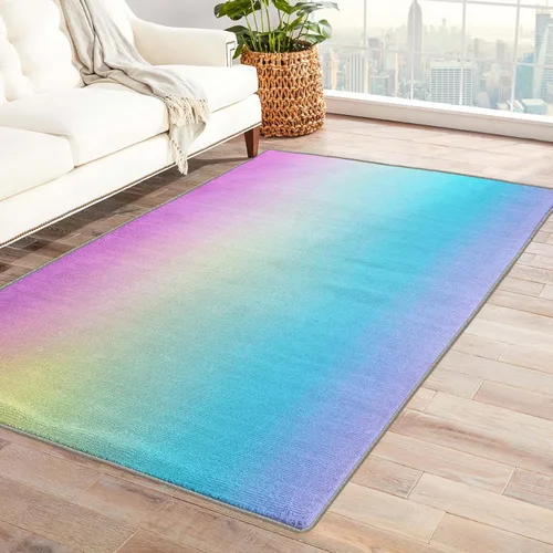 Miniatura 28 de Alfombra retro y decoración del hogar, alfombra lavable de 2 x 3 a 70 segundos, para entrada, sala de estar, dormitorio, tapete antideslizante