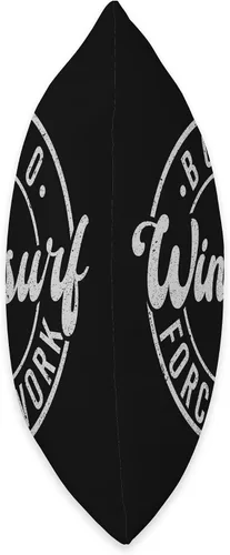 Miniatura 2 de Born To Windsurf Forced To Work Surfing Throw Pillow, 16x16, Multicolor