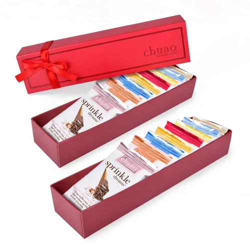 Miniatura 8 de Chuao Chocolatier Mini caja de regalo de chocolate con leche, barras surtidas de chocolate gourmet europeas sin conservantes, para cestas de regalo