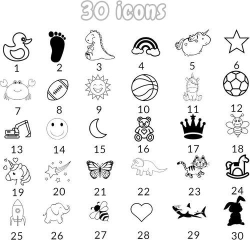 Miniatura 3 de FCQIANKM Juego de baberos de silicona personalizados para bebés, cuchara y tenedor con icono de nombre, baberos personalizados para niños pequeños