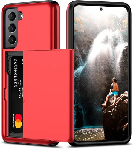 Miniatura 18 de Nvollnoe Funda para Samsung S20 FE con tarjetero de doble capa de protección resistente para Galaxy S20 FE, ranura para tarjeta oculta Funda delgada