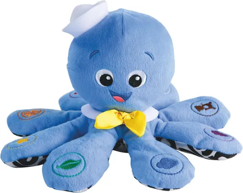 Baby Einstein Octoplush - Animal de peluche musical abrazable, juguete de peluche, aprende colores en 3 idiomas, azul, 11 pulgadas, edad de 3 meses