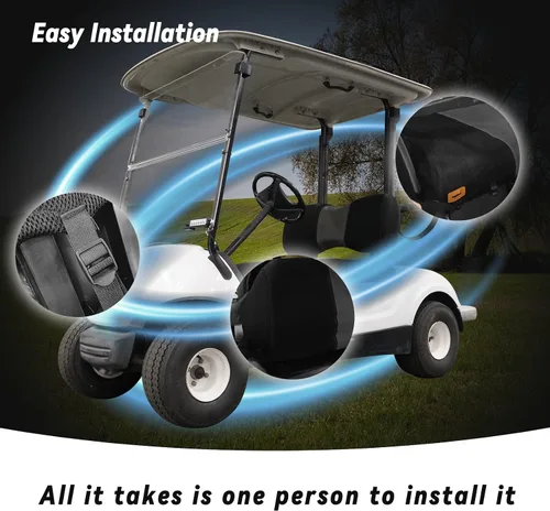 Miniatura 4 de Golf Cart Seat Covers Fit EZGO TXT/Club Car DS/Club Car Precedent/Yamaha Drive/Aftermarket Common Rear Seat Kit, Washable Breathable Air Mesh Cloth
