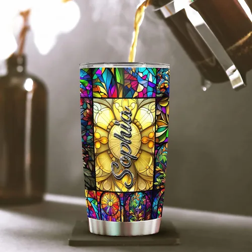 Miniatura 4 de WAZONE Vaso de dragón personalizado con tapa, diseño de nombre personalizado, 20 onzas, 30 onzas, doble pared al vacío, taza aislada de acero