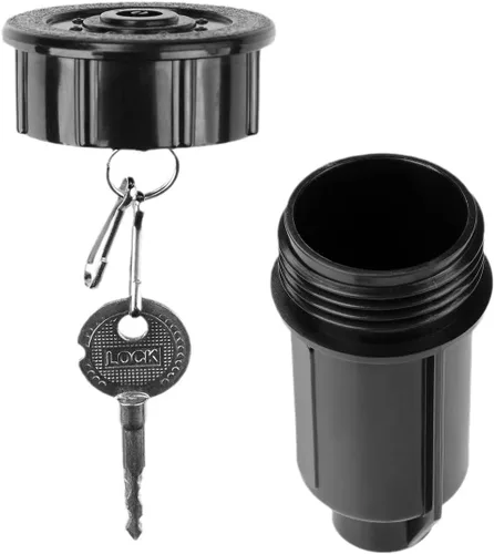 Soporte para llaves de rociador de patio realista negro para ocultar tus objetos de valor y resistente a la intemperie, resistente a la corrosión,