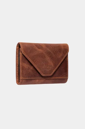 Miniatura 24 de grande Estuches para tarjetas 3639, Naranja, Tarjetero de cuero con cierre magnético, cartera pequeña de acordeón para mujer