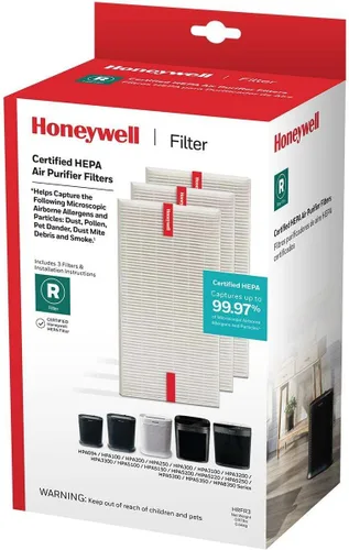 Miniatura 9 de Filtro purificador de aire HEPA Honeywell R, paquete de 3 para series HPA 100/200/300, 3000 y 5000 - Filtro de aire de repuesto para alérgenos
