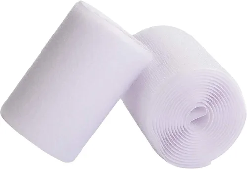 6 '' Ancho x 2 Metros Longitud Blanco Coser En Cinta De Gancho Y Bucle Cinta De Tela De Nylon (Blanco, 6 Pulgadas x 2 Metros)