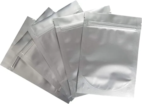 Miniatura 5 de Bolsas/bolsas resellables de Mylar de pie, 7.5 mil, 5 x 7 x 3 pulgadas, bolsa de refuerzo forrada de aluminio genuino para alimentos a largo plazo