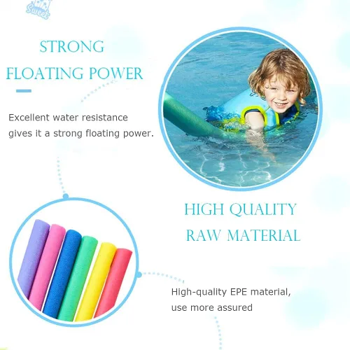 Miniatura 3 de Fideos flotantes para piscina, tubo de espuma de natación súper grueso, palo de natación colorido brillante de 52 pulgadas, accesorios para niños
