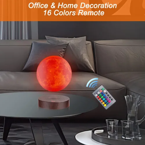 Miniatura 5 de UVEHAS Lámpara de luna levitante de 16 colores de levitación magnética flotante impresión 3D LED luz de luna giratoria en Air Luna Luces nocturnas