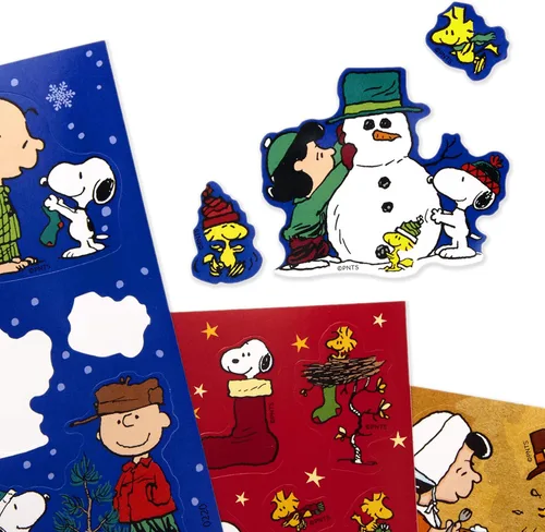 Miniatura 5 de Hallmark - Calcomanías de Peanuts para niños (paquete de 237 calcomanías, 12 hojas) para Pascua, regreso a la escuela, Halloween, festividades y más