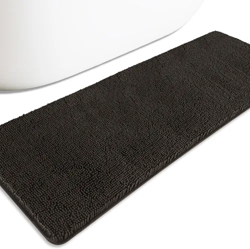 Miniatura 679 de Alfombra de baño pequeña de 12 x 18 pulgadas, lavable y absorbente, antideslizante, alfombra de baño de felpilla gruesa y suave para baño, ducha