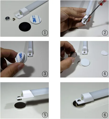 Miniatura 5 de STBTECH Luces LED de 110 V para debajo del gabinete, iluminación LED de 17 pulgadas con cable de enchufe de 6 pies, lámpara de escritorio de lectura