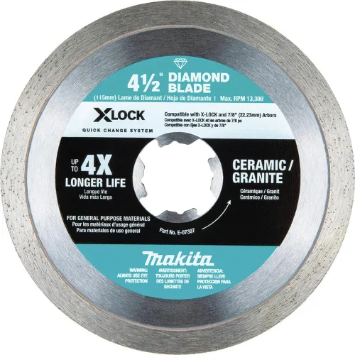 Miniatura 4 de Makita E-12647 X-Lock 4-1/2" Diamond Blade Paquete variado para corte de mampostería, 3/pc