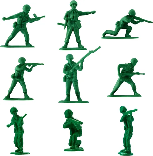 Miniatura 3 de HAPTIME Juguetes para niños, juego de soldados de juguete (50 piezas), figuras de acción de hombres del ejército verde, juguetes militares