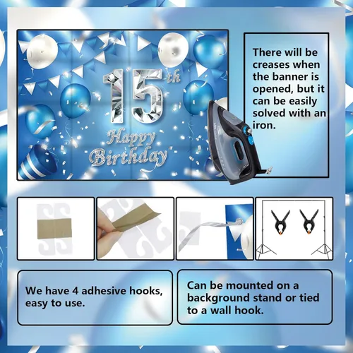 Miniatura 4 de Cartel de feliz cumpleaños número 11, globos de decoración de fondo de confeti de cristal, decoración temática para niños o niñas, vítores a 11