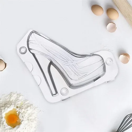 Miniatura 4 de Comkit - Molde para zapatos de tacón alto de plástico 3D de tamaño real para chocolate, fondant, caramelo, azúcar, boda, cumpleaños, decoración
