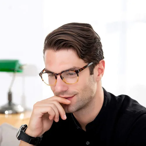 Miniatura 7 de Gafas de lectura K Kenzhou para el ordenador, con bloqueo de luz azul, gafas ligeras para mujer, paquete de 2 unidades (negro/amarillo)