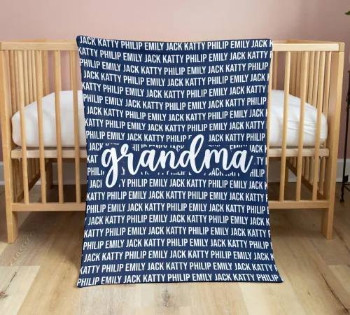 Miniatura 5 de Personalized Grandma Blanket, Gifts for Grandmother from Grand Kids, Name Blankets for Mimi, Gigi, Nana (Grandma 01)