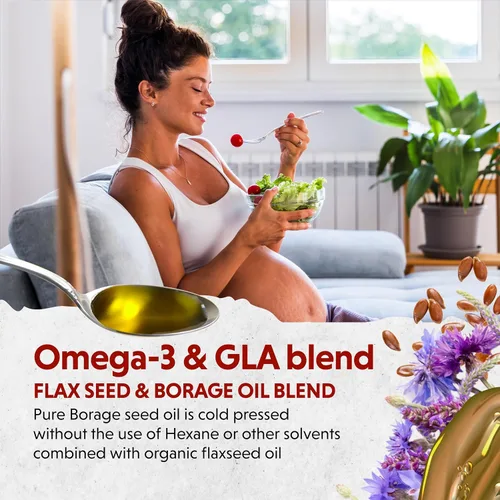 Miniatura 4 de Barlean's Omega Twin - Suplemento de aceite de linaza líquido y aceite de borraja puro con lignanos, 6,010 mg de ALA y 465 mg de ácidos grasos Omega