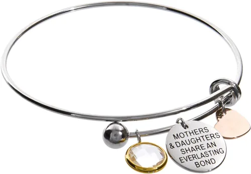 Miniatura 3 de Mothers & Daughters Share an Everlasting Bond Heart Charm brazalete