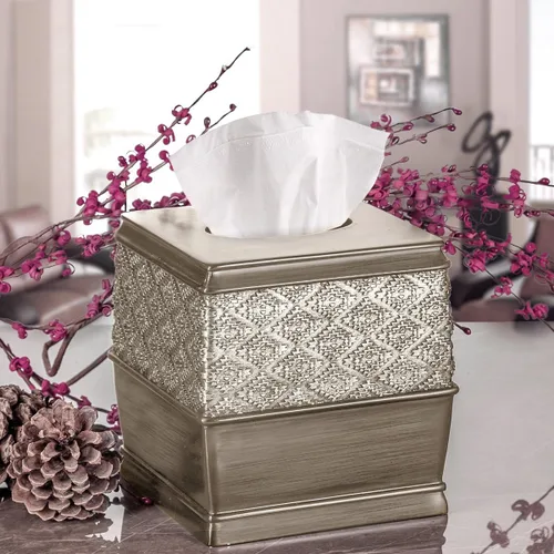 Miniatura 8 de Creative Scents Dublin Silver - Juego completo de accesorios de baño, juego de baño de 6 piezas de plata cepillada: escobilla de inodoro y soporte