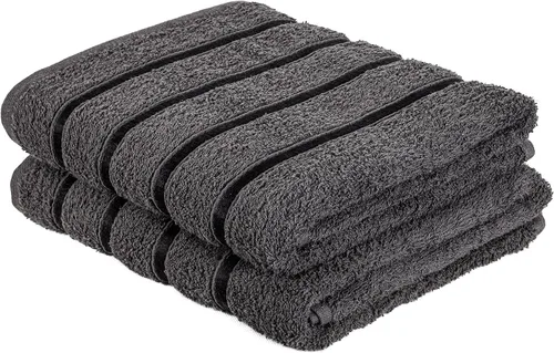 Miniatura 7 de A2Z Lujosas toallas de 100% algodón, color negro, 500 GSM, suaves, absorbentes, juego de 2 toallas faciales (11.8 x 11.8 in)