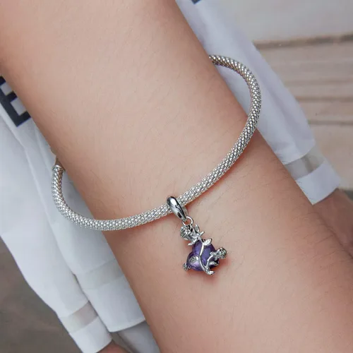 Miniatura 10 de Abalorios de plata de ley para pulseras, collares, familia para siempre, circonita cúbica, regalo de joyería para mujeres